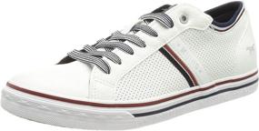 img 4 attached to White Mustang Men's Low Top Sneakers - Essential Men's Shoes for Style and Comfort