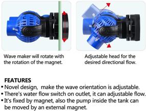 img 2 attached to 🐠 Enhanced 1600 GPH Aquarium Circulation Pump Wave Maker Power Head with Magnetic Mount Suction – Maximized SEO