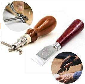 img 2 attached to 🔧 Complete Leather Tool Set for DIY Crafters: Stitching, Carving, and Saddle Working - Includes 18 Essential Hand Tools