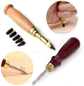 img 3 attached to 🔧 Complete Leather Tool Set for DIY Crafters: Stitching, Carving, and Saddle Working - Includes 18 Essential Hand Tools