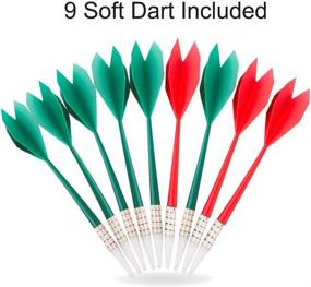 img 3 attached to Ylovetoys Soft Tip Dart Board Set with Rubber Surface, 16.4 inch Safety Kids Dartboard and 9 Soft Tip Darts - Ideal Office and Family Leisure Sport Game, Perfect Boys Toys Gifts