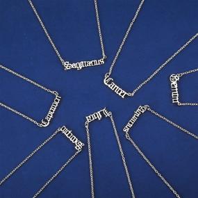 img 1 attached to Complete 96 Piece Zodiac Charm Set with 24 Zodiac Letter Word Pendant, 24 Rhinestone Constellation Charm, 48 Zodiac Necklace Display Card, 16.4 Feet Jewelry Chain, 20 Lobster Clasps, and 200 Jump Rings