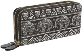 img 2 attached to Elephant Pattern Bohemian Wallets 🐘 for Women - Handbags and Wallets