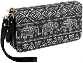 img 4 attached to Elephant Pattern Bohemian Wallets 🐘 for Women - Handbags and Wallets