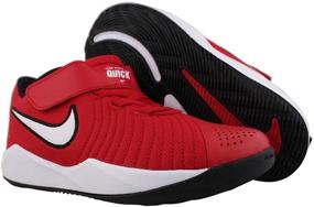 img 3 attached to 🏀 Nike Little Girls' Hustle Basketball Shoes AT5299 002 - Athletic