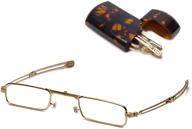 📚 patented mini-foldtm folding reading glasses - complete with flip top hard case for enhanced convenience and protection logo