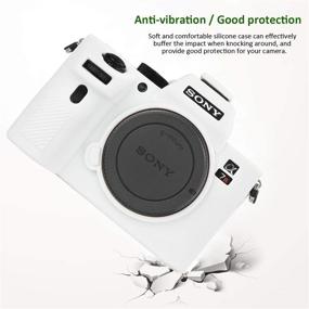img 3 attached to Простой чехол для камеры Easy Hood для Sony Alpha A7III A7 III A7R III A7RIII ILCE-7RM3 A73 A7R3 A7R Mark III, мягкий силиконовый защитный корпус для корпуса камеры, белого цвета.