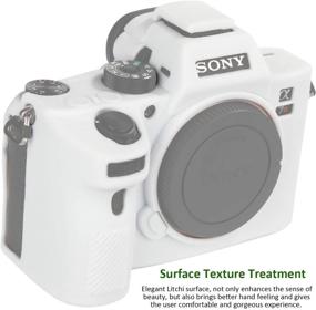 img 1 attached to Простой чехол для камеры Easy Hood для Sony Alpha A7III A7 III A7R III A7RIII ILCE-7RM3 A73 A7R3 A7R Mark III, мягкий силиконовый защитный корпус для корпуса камеры, белого цвета.