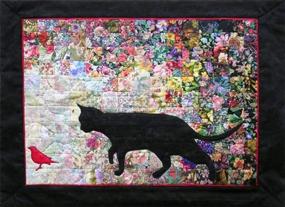 img 1 attached to Набор для стёганого одеяла из водяных красок "Whims Watercolor Quilt Kits - Кошка Птица - Материалы для стёганых одеял