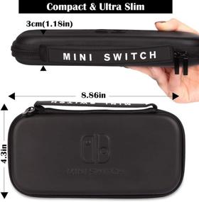 img 1 attached to 🎮 Nintendo Switch Lite Carry Case Bundle: Protective Shell with Screen Protectors, Game Cartridges, and Accessories - Black