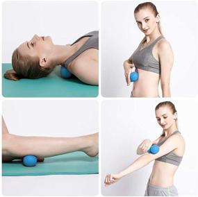 img 1 attached to 💙 Instant Relief with WOVTE Silicone Massage Lacrosse Ball for Sore Muscles: Trigger Point, Myofascial Release, Deep Tissue – Blue