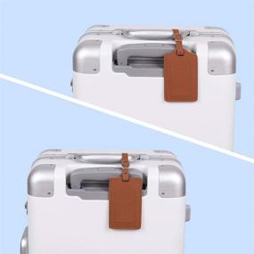 img 1 attached to 🧳 Customizable Luggage Leather Personalized Suitcase Accessories Set: Stylish Travel Accessories with Luggage Tags & Handle Wraps
