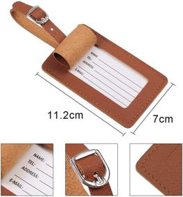 img 2 attached to 🧳 Customizable Luggage Leather Personalized Suitcase Accessories Set: Stylish Travel Accessories with Luggage Tags & Handle Wraps