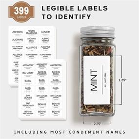 img 2 attached to 🌶️ NETANY 25 Pcs Spice Jars with Label - Minimalist Glass Bottles for Seasoning Storage, Rustic Farmhouse Spice Labels, Collapsible Funnel and 4oz Containers – Organize Your Spice Rack