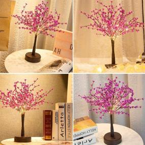 img 3 attached to 🎄 17-Inch Fairy Lights Tree Lamp for Christmas Table Decoration | Lighted Artificial Flower Bonsai Tree Lights | Plum Blossom LED Tree Tabletop Centerpieces Decor for Home Wedding | Ideal Gift for Teen Girls and Women