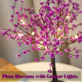 img 2 attached to 🎄 17-Inch Fairy Lights Tree Lamp for Christmas Table Decoration | Lighted Artificial Flower Bonsai Tree Lights | Plum Blossom LED Tree Tabletop Centerpieces Decor for Home Wedding | Ideal Gift for Teen Girls and Women