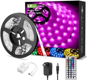 img 4 attached to Color Changing LED Strip Lights - 16.4ft RGB Tape Light with Remote Control