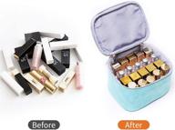efficient in multicolor 20-slot lipstick organizer: keep your makeup intact with lipstick holders, makeup bag, and small cosmetic case logo