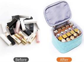 img 4 attached to Efficient IN Multicolor 20-Slot Lipstick Organizer: Keep Your Makeup Intact with Lipstick Holders, Makeup Bag, and Small Cosmetic Case
