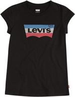 👕 levi's little batwing t-shirt metallic for girls' tops, tees & blouses logo