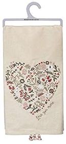 img 1 attached to Primitives Kathy Love Heart Towel