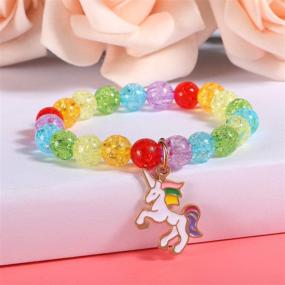 img 2 attached to 🌈 Colorful Friendship Bracelet, Stretchy and Vibrant - GC Rainbow