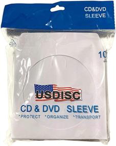 img 3 attached to USDISC Paper Sleeves with 100g Window & Flap in White - Pack of 100