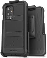 🦅 falcon armor oneplus 9 pro belt clip case: ultimate protection with screen protector, holster & full body coverage (black) logo