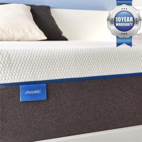 img 1 attached to 🛏️ JINGWEI 9 Inch Gel Memory Foam Full Size Mattress: Certified Foam, Pressure Relief, Medium Firm - 54 X 75 X 9 inches