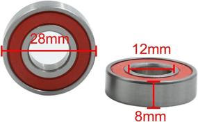 img 2 attached to Uxcell 6001RS Double Sealed Bearing