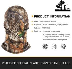 img 3 attached to Realtree Edge Camo Balaclava Ski Mask: Ideal Hunting Camo Face Masks for Men &amp; Women