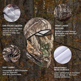 img 1 attached to Realtree Edge Camo Balaclava Ski Mask: Ideal Hunting Camo Face Masks for Men &amp; Women