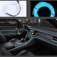 🚘 ice blue abaldi el wires car interior led lights: enhance your car's ambience with ambient lighting kits (5m/16ft) логотип