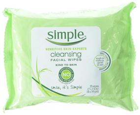 img 1 attached to 🧻 Convenient 3-Pack of Simple Cleansing Facial Wipes: 25 Count Per Pack