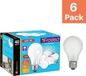 img 3 attached to 💡 High-Quality A19 Frosted Incandescent Rough Service Light Bulb with Long Life - 10,000 Hours, 40W, Soft White (6 pack)