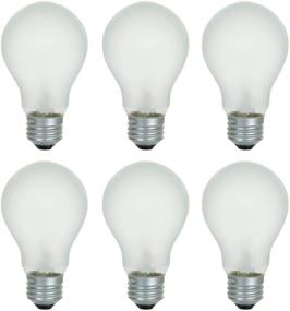 img 4 attached to 💡 High-Quality A19 Frosted Incandescent Rough Service Light Bulb with Long Life - 10,000 Hours, 40W, Soft White (6 pack)