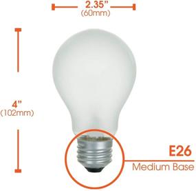 img 2 attached to 💡 High-Quality A19 Frosted Incandescent Rough Service Light Bulb with Long Life - 10,000 Hours, 40W, Soft White (6 pack)