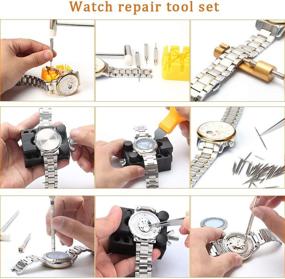 img 1 attached to 🔧 Professional Watch Repair Tool Kit - SOONAN DIY 168 in 1 Watches Band Strap Link Pins Battery Remover Replacement Adjustment Tools with Carrying Case & Manual