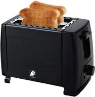 🍞 j-jati ts007 pop up bread toaster - 2 slice wide slot toaster with 7 browning levels, crumb tray, 700w, auto pop up, auto shut off - black логотип