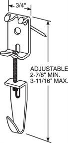 img 1 attached to Heavy Duty Steel Picture and Mirror Hanger - Adjustable from 2-7/8 to 3-11/16 Inches - Pack of 2 - Prime-Line U 9131