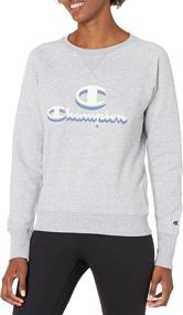 img 2 attached to Champion Womens Crewneck Raspberry Small Women's Clothing