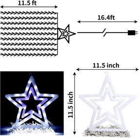 img 1 attached to 🌟 345 LED Joiedomi Christmas Outdoor Star String Lights - 8 Lighting Modes for Tree Decor, Home Party, Wedding, Garden, Yard, Patio Xmas Outdoor Decorations (White)