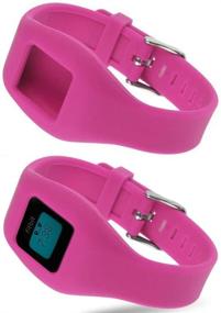 img 1 attached to 📿 QGHXO Buckle Bracelet for Fitbit Zip: Silicone Band with Chrome Watch Clasp - Replacement & Fastener Buckle Included