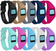 📿 qghxo buckle bracelet for fitbit zip: silicone band with chrome watch clasp - replacement & fastener buckle included logo