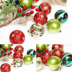 img 2 attached to 🎄 Vibrant & Shatterproof Christmas Tree Ornaments, 35ct Ball Decor Set – Red, Green, and Gold Ornament Set