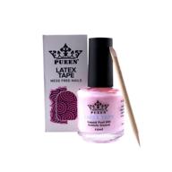 💅 pueen latex tape 15ml pink - bh000584: peel off cuticle guard, skin barrier protector & nail art liquid tape logo