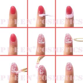 img 1 attached to 💅 PUEEN Latex Tape 15ml Pink - BH000584: Peel off Cuticle Guard, Skin Barrier Protector & Nail Art Liquid Tape