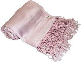 img 3 attached to 🧣 Kuldip Satin Pashmina Shawl Wrap Scarf – Plain & Elegant for Fashionable Style.