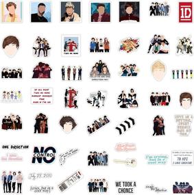 img 3 attached to 🎵 52-Piece One Direction Stickers Set - Waterproof Vinyl Decals for Laptop, Water Bottle, Bumper, Luggage, Computer, Skateboard, Snowboard