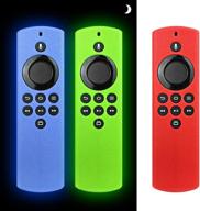 📺 [pack of 3] silicone remote cover for tv stick lite 2020 control- protective case for fire tv stick lite 2020 control with alexa voice remote lite - includes lanyard/lightweight/anti-slip/shockproof logo